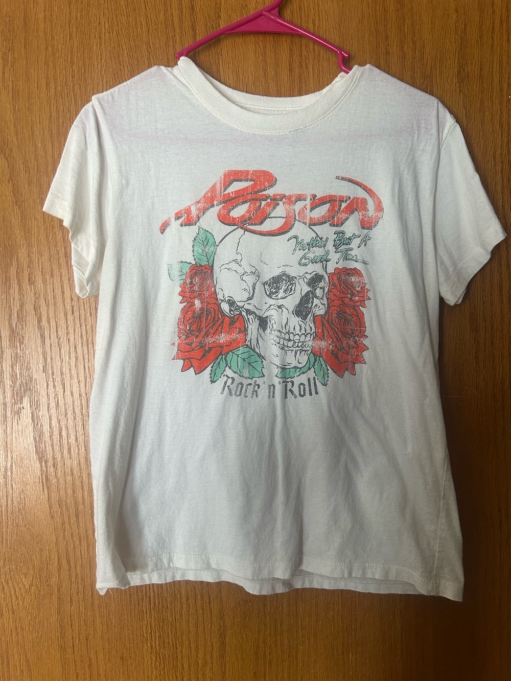 Target White Poison Skull & Roses Graphic Tee